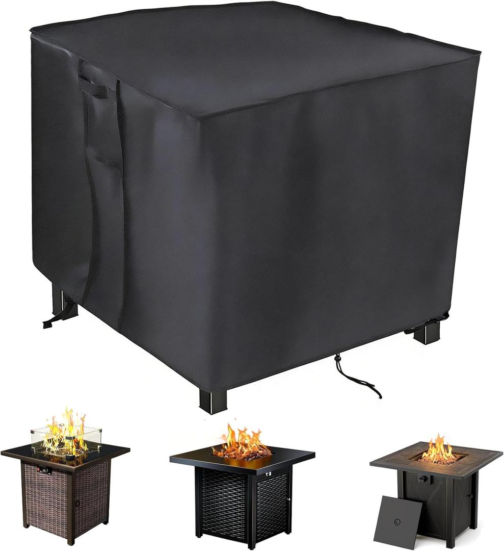 Saking Fire Pit Cover,30 inch Firepit Covers Square Gas Fireplace Fire Pit Table Cover for Propane Fire Pit- 30 X 30 X 25 inch