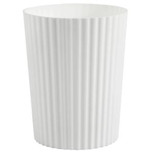 JiatuA Small Can Plastic Wastebasket Round Garbage Container Bin for Bathroom, Kitchen, Bedroom, Home Office, College Dorm, White (1.8 Gallons)