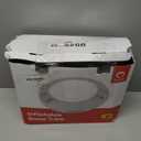 QPAU Snow Tube with Premium Canvas Cover for Kids and Adults, 48'' Inflatable Heavy Duty Snow Tube Made by Thickened Bottom, Sled Winter Outdoor Fun Toys for Children Boys Girls (Red)