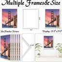 6 Sets 16x20 Picture Frame, Frames for 16 x 20 Canvas Collage Photo Poster Certificate Wall Gallery, High Transparent Horizontal Vertical White 16 by 20 Inches