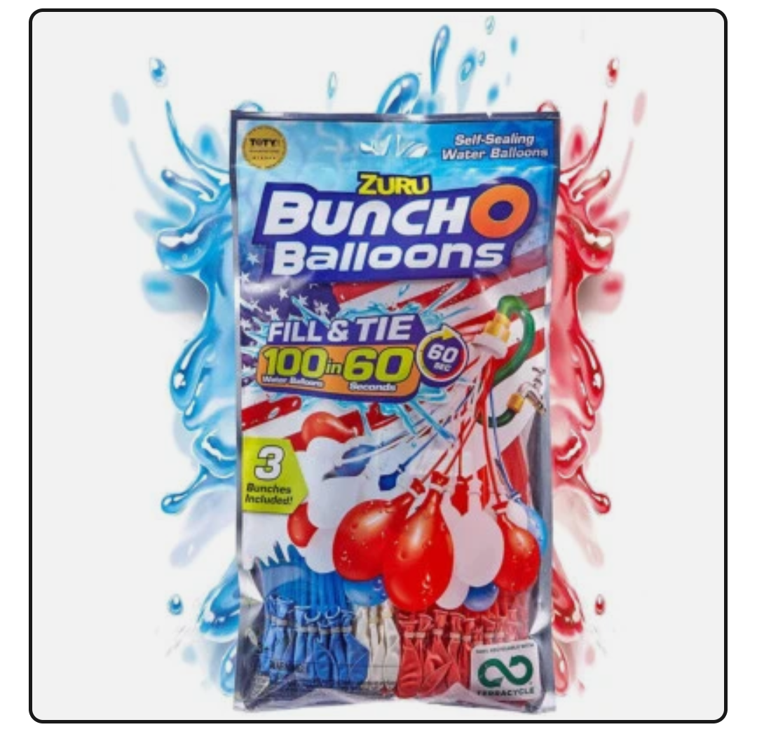 Zuru Bunch O Balloons 100 Rapid-Filling Self-Sealing Water Balloons 2 Pack Zuru Bunch O Balloons 100 Rapid-Filling Self-Sealing Water Balloons 2 Pack