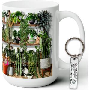 Cat & Plant Lovers Mug - Gardening Gift For Women, Cat Mom Present, Plant Lady Gift