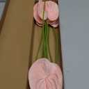 Ling's moment Artificial Anthurium Plants, 8pcs Shabby Blush Silk Filler Flower, Pink Faux Greenery Stems for DIY Wedding Bouquets Centerpieces Arrangements Bridal Shower Party Home Decorations