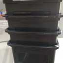 IRIS USA 4-Pack 35 Qt. Letter/Legal File Box with Latching Lid, Black
