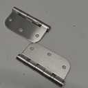 KOLET Ball Bearing Door Hinges, 3.5 Inches Heavy Duty Stainless Steel Door Hinges, 5/8'' Radius Corner Hinges, Smooth and Quiet, Non Removable Pin, Brushed Nickel, 6 Pack