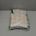 Sorfey Tablecloth - Vinyl with Flannel Back, 70" Round, Water Proof, Easy to Clean, Checked Beige Design