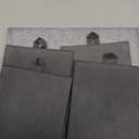 4 Packs Letter Size File Organizer, File Folders Organizer, Fabric Storage Box, Collapsible Paper Organizer with Metal Handle, Smooth PVC Rails, Only Box (Gray)