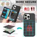 TUCCH PU Leather Case for iPhone 16 Pro Max, Undetachable Wallet Case with [6 Card Holders] [RFID Blocking] Magnetic Closure Anti-Slip Shockproof Protective Phone Cover for iPhone 16 Pro Max, Black
