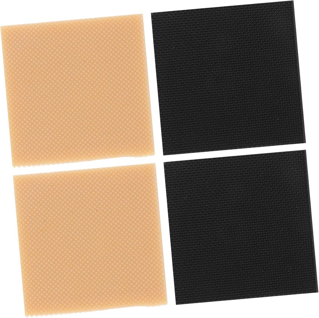 4Pcs High Heel Patch Square Shoe Heel Repair Kit Womens Shoes Heel Pad Rubber Sole Protectors Anti Heel Caps Non-Slip Heel Replacements High Heel Accessories
