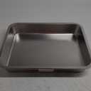 Stainless Steel Cat Litter Box, 17.7" x 13.8" x 2.8" Metal Litter Pan, Small Litter Box for Little Cats Kittens, Easy Cleaning