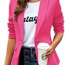 Womens Casual Blazers Long Sleeve Lapel Button Slim Work Office Blazer Jacket S