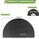 Barber Floor Chair Mat,1 Inch Thick Anti-Fatigue Salon Thickening Type Standing Mat for Hair Stylist Salon Stations,5 ft. x 3 ft.(Black,Semi Circle)