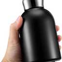 Mifoci 1 Pcs 20oz Water Bottle Stainless Steel Insulated Thermal for Hot Cold Drink Thermal Metal Vacuum Portable Water Bottle for Women Gifts Travel Camping Hiking (Black)