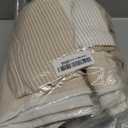 Premium Kitchen Towels (20x 28, 6 Pack) | Large Cotton Dish Towels | Flat & Terry Highly Absorbent Kitchen Linen Set with Hanging Loop | Tan