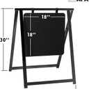 Ilyapa Metal Double Sided Swinging Chalkboard Sidewalk Sign - 24 X 30 inch Black Magnetic A Frame Alternative Menu Board for Many Kinds of Events