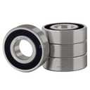 XIKE 4 Pcs 6201-8-2RS Bearings 1/2" x32x10mm, Double Rubber Seals and Pre-Lubricated, Deep Groove Ball Bearing