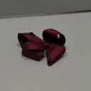 Wee Ones Girls' Classic Grosgrain Hair Bow with Scalloped Edges and Plain Wrap Center on a WeeStay Hair Clip, Medium, Burgundy