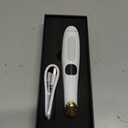 PLEEZBODY Eye Massager Wand - Bag/Dark Circle/Puffiness/Wrinkle remover 37 to 45 Degree Celsius vibrating massage absorption & blood flow Red Light for cell repair Ergonomic easy controls White