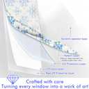 SOMWISE Frosted Window Privacy Film, Decorative Sun Heat Blocking, Anti UV | Day & Night Opaque, Static Cling&Removable, Renter Friendly for Front Door & Bathroom, Easy to install, Anti-Glare,23.5x78.5