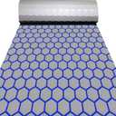 Boat Decking Boat Flooring Marine Non-Slip Self-Adhesive Flooring for MotorboatBoat RV Yacht Swimming Pool 102.3''X37.4'' (Light gray and blue)