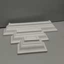 SRIWATANA White Floating Shelves, 24 Inch Solid Wood Storage Wall Shelves Set of 4 Display Ledge Shelves Decor for Bedroom, Living Room, Bathroom, Kitchen - White