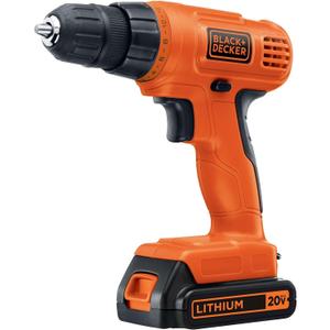 BLACK+DECKER 20V MAX POWERCONNECT Power Drill Cordless Drill Driver Electric Screwdriver with 30 Piece Bit Set and Drivers Kit, Battery and Charger Included (LD120VA)
