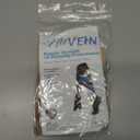 NuVein Sheer Compression Stockings, 15-20 mmHg Support, Women's Diamond Pattern Nylons, Knee High, Closed Toe, Nude, Large