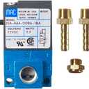 3 Port Boost Control Solenoid Valve, Replacement for MAC Valve 35A-AAA-DDBA-1BA, 12V DC 5.4W High Flow Electronic Boost Controller for Turbocharged Cars & Trucks