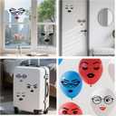 Morofme Facial Features Sticker Make a Face Stickers for Crafts Lips Mouth Stickers Eyes Eyebrows Nose Decals Woman Face Sticker for Clay Pots Mugs Table Wall Halloween Party Decor