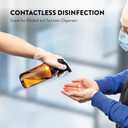 2 x Paksh Novelty Glass Spray Bottles Amber 2 Pack 16 Oz Refillable Container with Durable Leakproof Trigger Sprayer with Mist/Stream/Lock for Hair, Cleaning Products, Essential Oils, Aromatherapy, Water