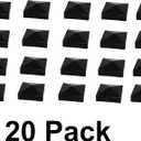 JSP Manufacturing Pyramid True 4" x 4" (100mmx100mm) Plastic Vinyl Fence Post Cap Black or White/Multiple Quantities (20, Black)