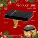 Fonder Mols Christmas Stocking Holders for Mantle, Heavy Deauty Xmas Fireplace Hanger Hooks Metal Grips Clips, Black Marble (4)