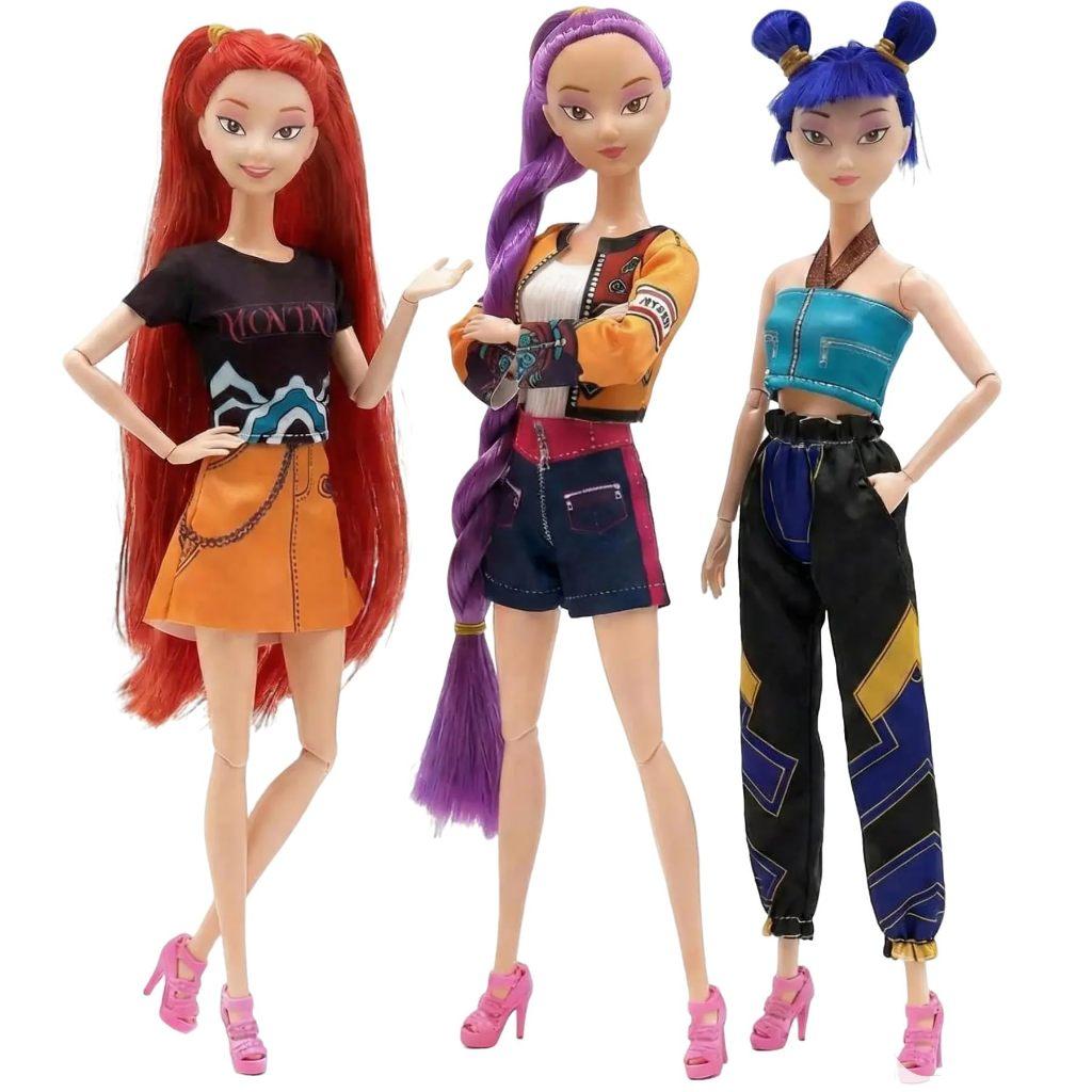 K-POP Demon Hunters With Light And Music Dolls Toy Rumi Zoey Mira Movable Joint Doll