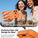 Magnetic for iPhone 17 Pro Max Case, Full Camera Protection, Compatible with MagSafe, Military-Grade Shockproof, Anti-Slip, Matte Slim Cover for i Phone 17 Pro Max Phone Case 6.9", Orange