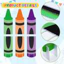 6 Pcs Kindergarten Graduation Decorations Crayon Yard Signs 31.5 Inch Large Preschool Graduation Outdoor Decor Crayon Party Photo Props for Classroom School Congrats Grad Back to School Decor