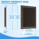 14"x20" Aluminum Gable Vent with Screen Shed and Attic Vent for Walls, Doors, and Containers Exterior Louvered Vent with 12"x18" Opening Sleek and Sturdy Brown