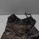 FeelinGirl Shapewear Bodysuits for Women Lace Shapewear Tummy Control V-Neck Sleeveless Bodysuit Tops Jumpsuit (3X-Large, Black)