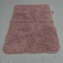 OLANLY Bathroom Rugs 16×23 Extra Soft Absorbent Chenille Bath Rugs, Rubber Backing Quick Dry, Machine Washable Bath Mats for Bathroom Floor, Tub and Shower, Home Decor Accessories, Dusty Rose