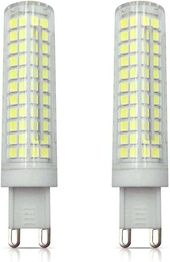 Lxcom Lighting G9 LED Corn Bulb 2 Pack 15W 120W Equivalent 136 LEDs Daylight White 6000K G9 Bi-Pin Base 1500LM for Home Lighting