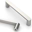 Asidrama 10 Pack 5 Inch(128mm) Brushed Satin Nickel Kitchen Cabinet Handles, Cabinet Pulls Kitchen Cabinet Hardware for Cupboard Drawer Pulls (5" Hole Center)