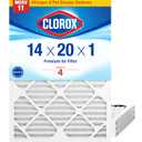 Clorox 14x20x1 Air Filter, MERV 11 Pleated HVAC AC Furnace Air Filters for Dust, Pollen and Pet Dander, MPR 1000 & FPR 7 Pack of 4