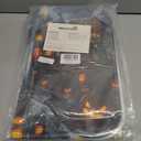 MEHOFOND Halloween Shower Curtain Sets 4Pcs with Shower Curtain,Non-Slip Rugs,Toilet Lid Cover, Bath Mat and 12 Hooks Castle Moon Night Scary Evil Pumpkin Halloween Bathroom Decor Set