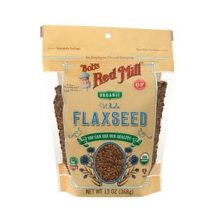 Bob's Red Mill Organic Whole Flaxseeds - 13 oz (Pack of 1), Gluten Free, Raw, Non GMO, Sproutable, Keto Friendly, Paleo (EXP 04/10/28)