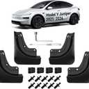 OZPYKAE for 2026 Upgraded New Tesla Model Y Juniper Accessories Mud Flaps,Splash Guards Fenders No Drilling All Weather Protector Mudguards for Tesla New Model Y Juniper 2025 2026 Launch (Black)