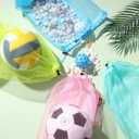 4pcs Beach Toy Bags, 21.65x14.37in Large Capacity Mesh Pool Sand Shell Toy Bags Drawstring Closure Practical Seashell Collecting Storage Backpack for Holding Towels Beach Essentials