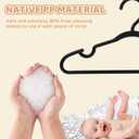 100 Pack Black Baby Hangers 11.42 Inch & 12.91 Inch Each 50 Pack - Kids Non-Slip Clothes Hangers for Infant & Child, Durable Plastic Children's Hangers for Closet, Pants, Coats, Skirts (11.42 " x 6.3" and 12.91" x 6.89")