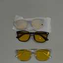 Gaoye Night Driving Blue Light Glasses for Women Computer Glasses for Blue Light Blocking Lightweight Frames, 3 pack