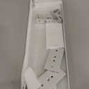 Danpoo Clear Tempered Glass Wall Shelf, Wall-Mounted Organizer for Bathroom, Kitchen(Matte Silver)