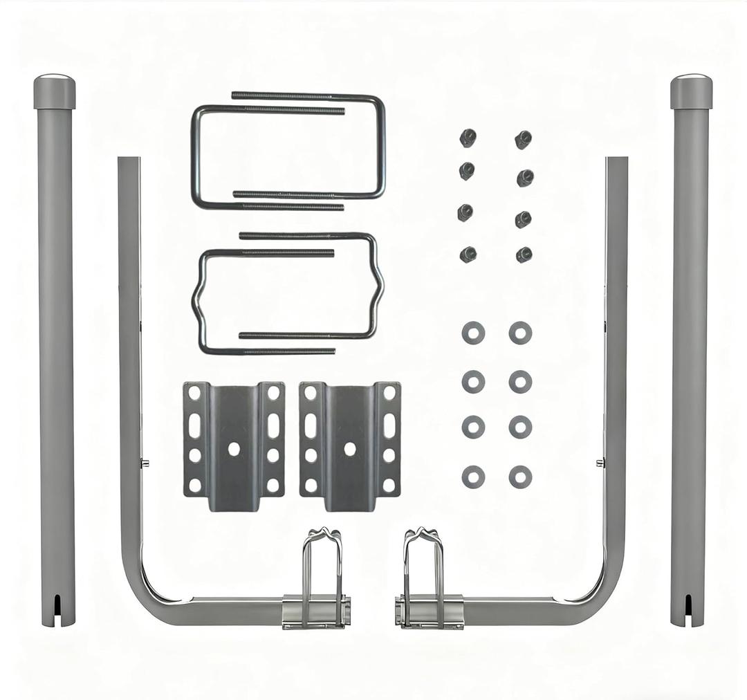 Boat Trailer Guide-ons, 40"/48" Adjustable, 2PCS Rustproof Electro-Galvanized Steel Trailer Guide ons, Trailer Guides with PVC Pipes, for Ski Boat, Fishing Boat, Sailboat Trailer