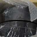 Nervure 100PCS Black and Gold Plastic Plates - 10.25 inch Black Disposable Plates - Gold Rim Dinner Plate - Black Dinner Plate Ideal for Wedding & Party